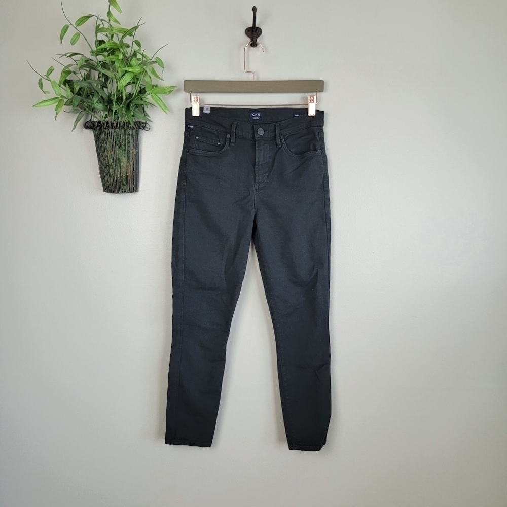 Citizens of Humanity Rocket Skinny High Rise Crop Dark Green Ankle Jegging 26
